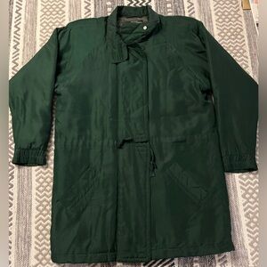 J. Peterman Silk Quilted Green  Coat | Vintage Luxury Heritage Jacket Size M
